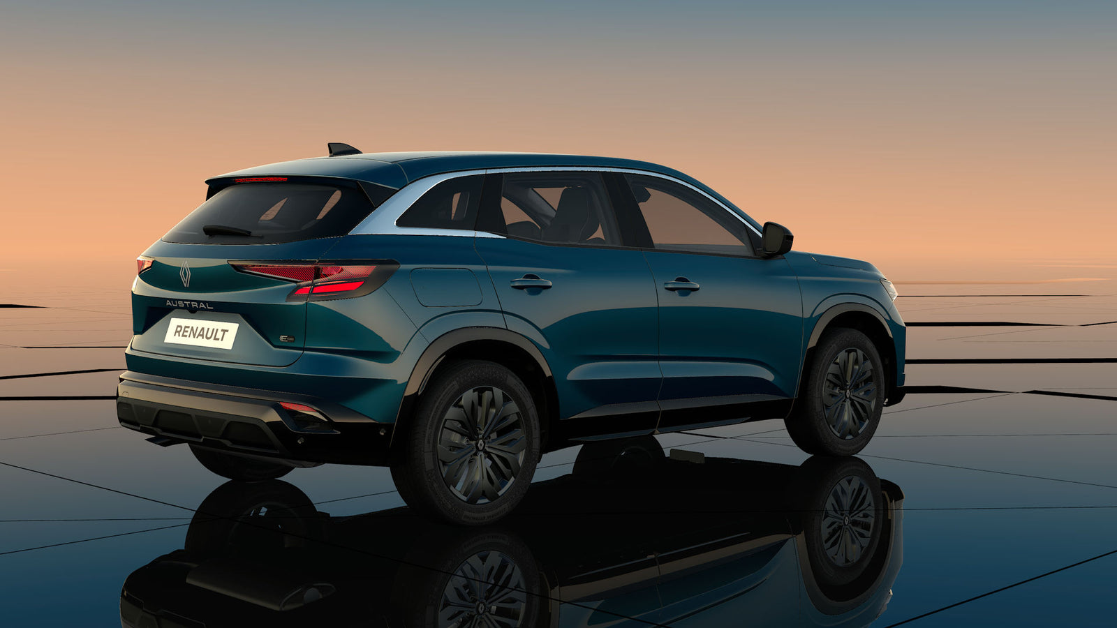 Renault Austral evolution Full Hybrid E-Tech 200 noleggio lungo termine - Blu Oltremare 3/4 posteriore