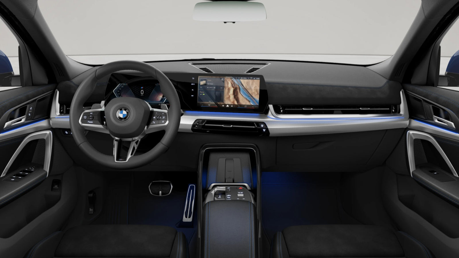 BMW X2 sDrive18d M Sport Pro Privati noleggio lungo termine - interni plancia Curved Display