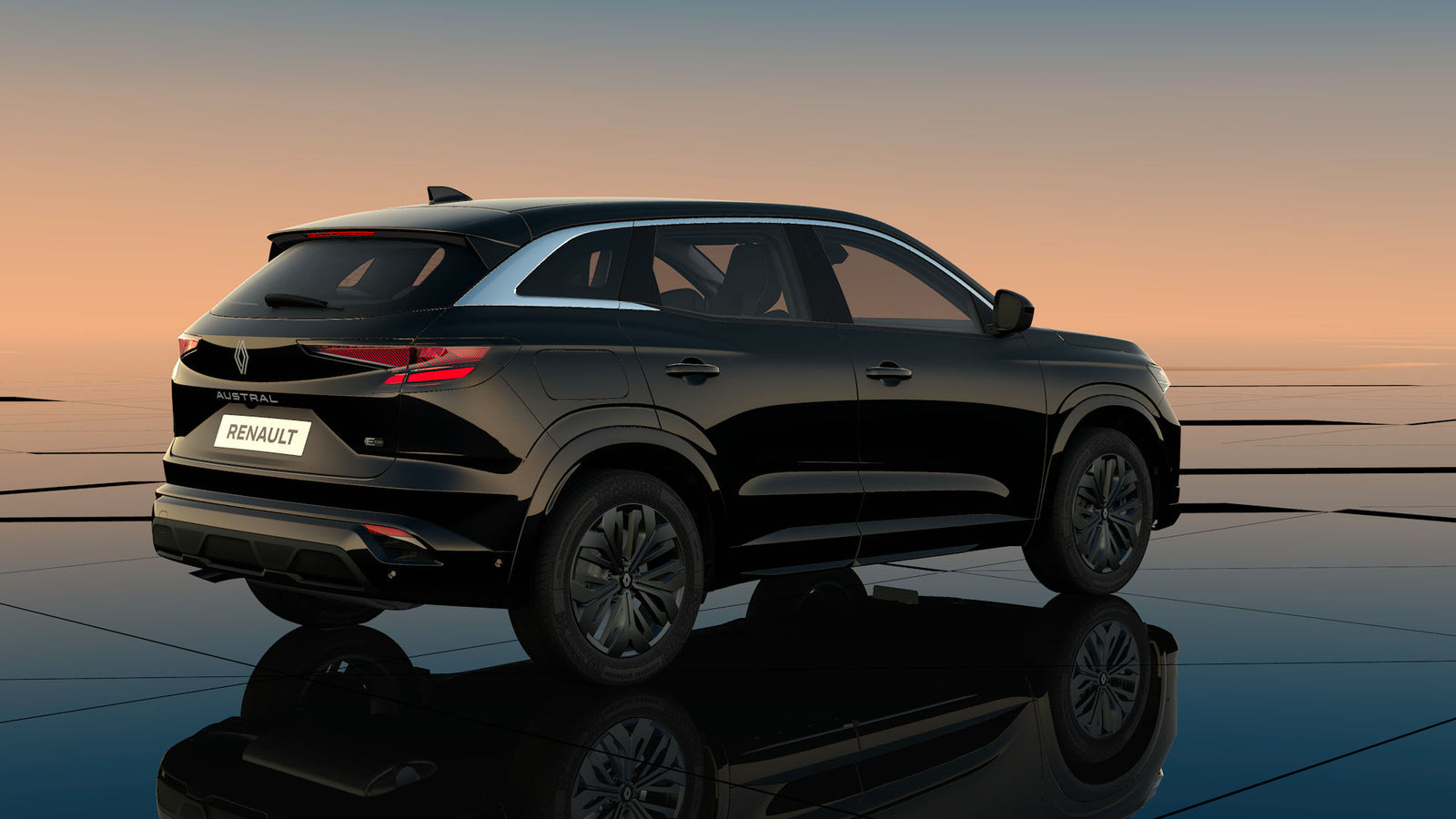 Renault Austral evolution Full Hybrid E-Tech 200 Privati noleggio lungo termine - Nero Etoilé 3/4 posteriore