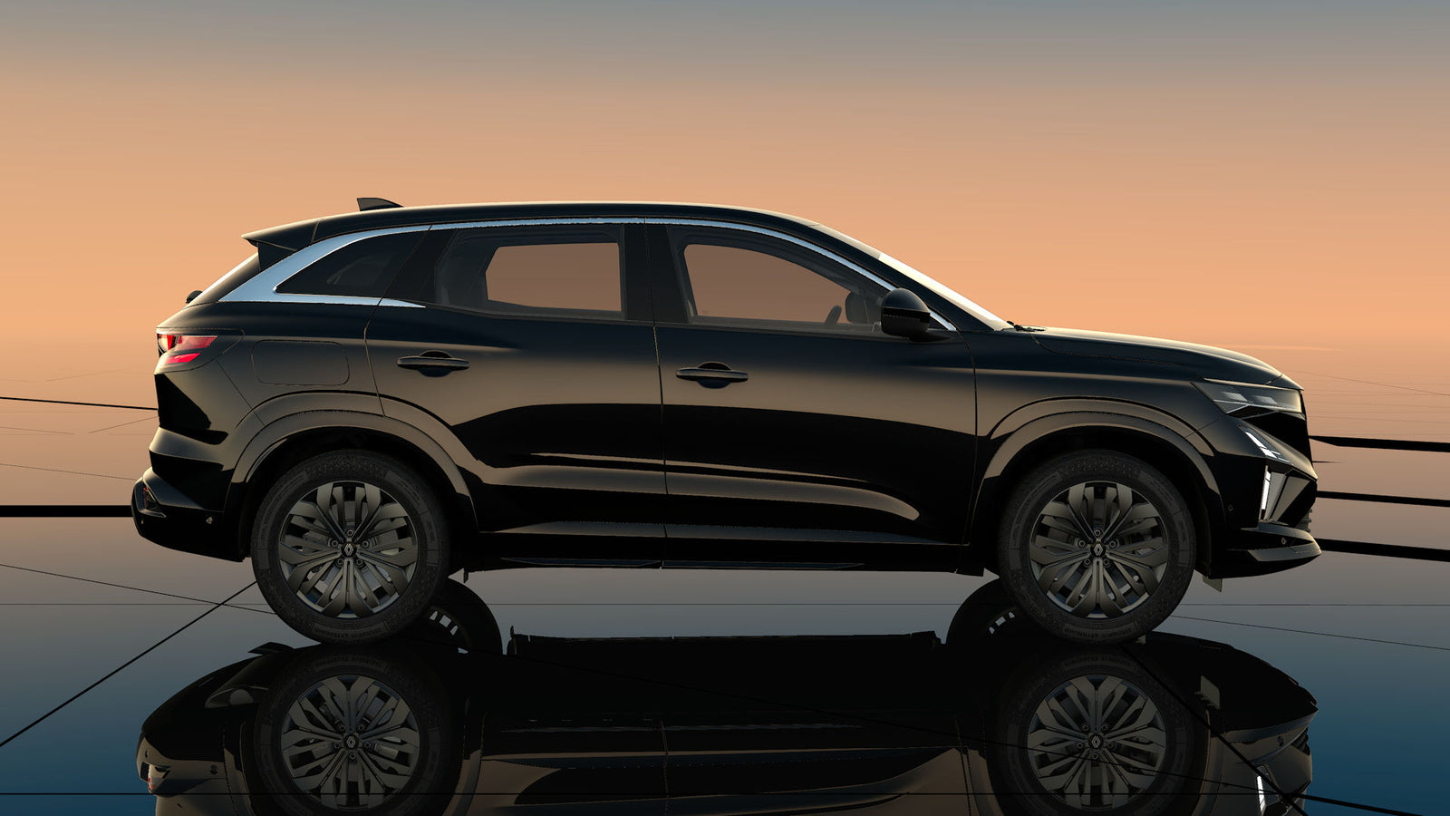 Renault Austral evolution Full Hybrid E-Tech 200 Privati noleggio lungo termine - Nero Etoilé laterale