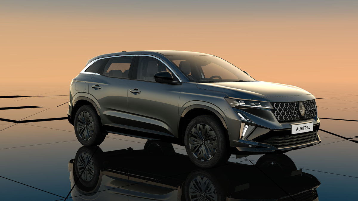 Renault Austral evolution Full Hybrid E-Tech 200 noleggio lungo termine - Grigio Scisto 3/4 anteriore