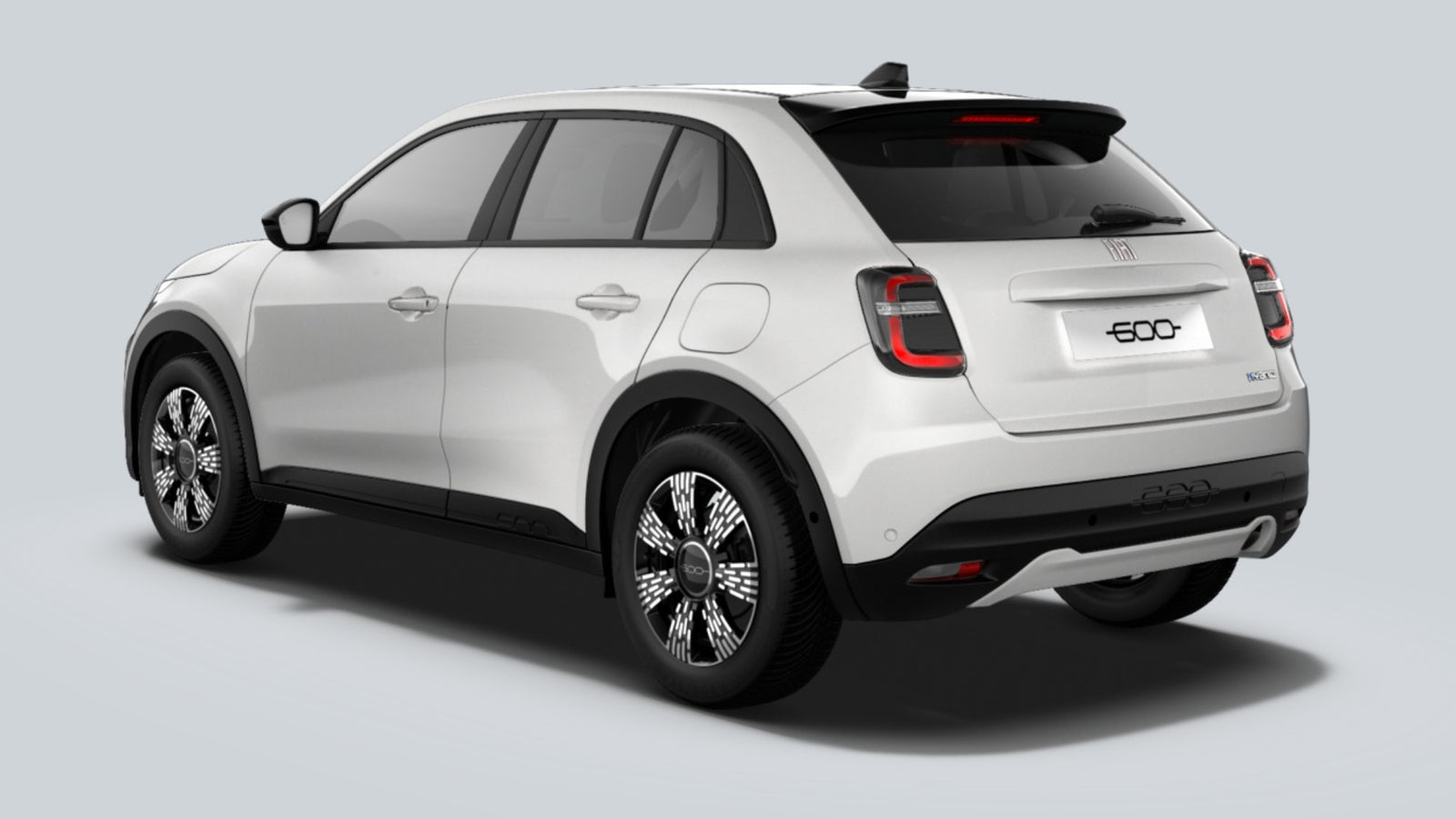 Fiat 600 Hybrid Icon Bianco Gelato vista posteriore