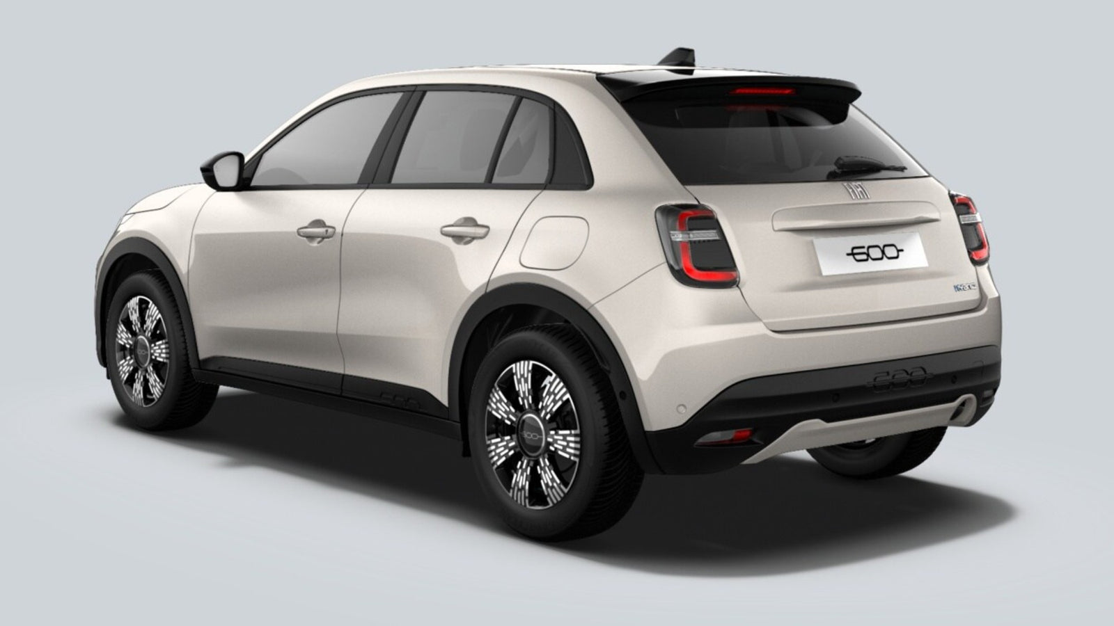 Fiat 600 Hybrid Icon Crema Cappuccino vista posteriore